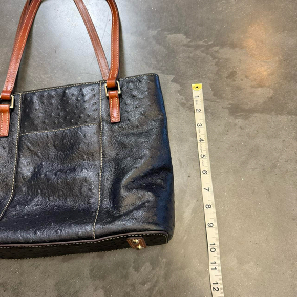 DOONEY & BOURKE Small Lexington Ostrich-Embossed Tote Shoulder Bag - Picture 7 of 8